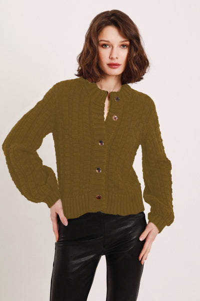 Celia Plaid Texture Cardigan