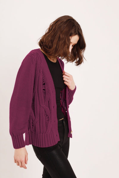 Aria Ladder Cable Cardigan - FELLER