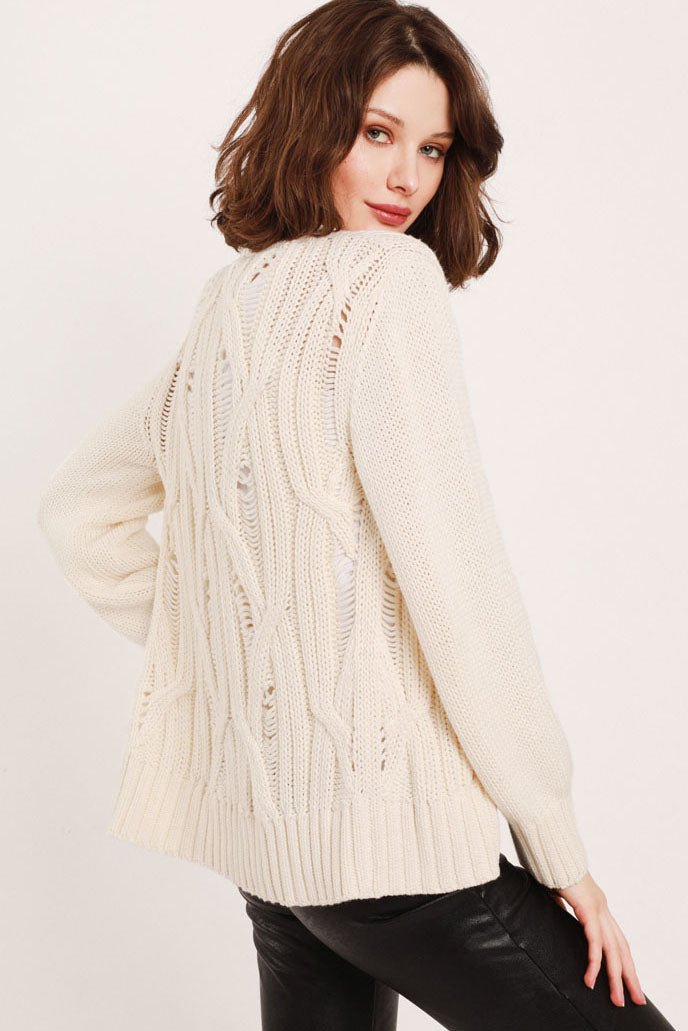 Aria Ladder Cable Cardigan - FELLER