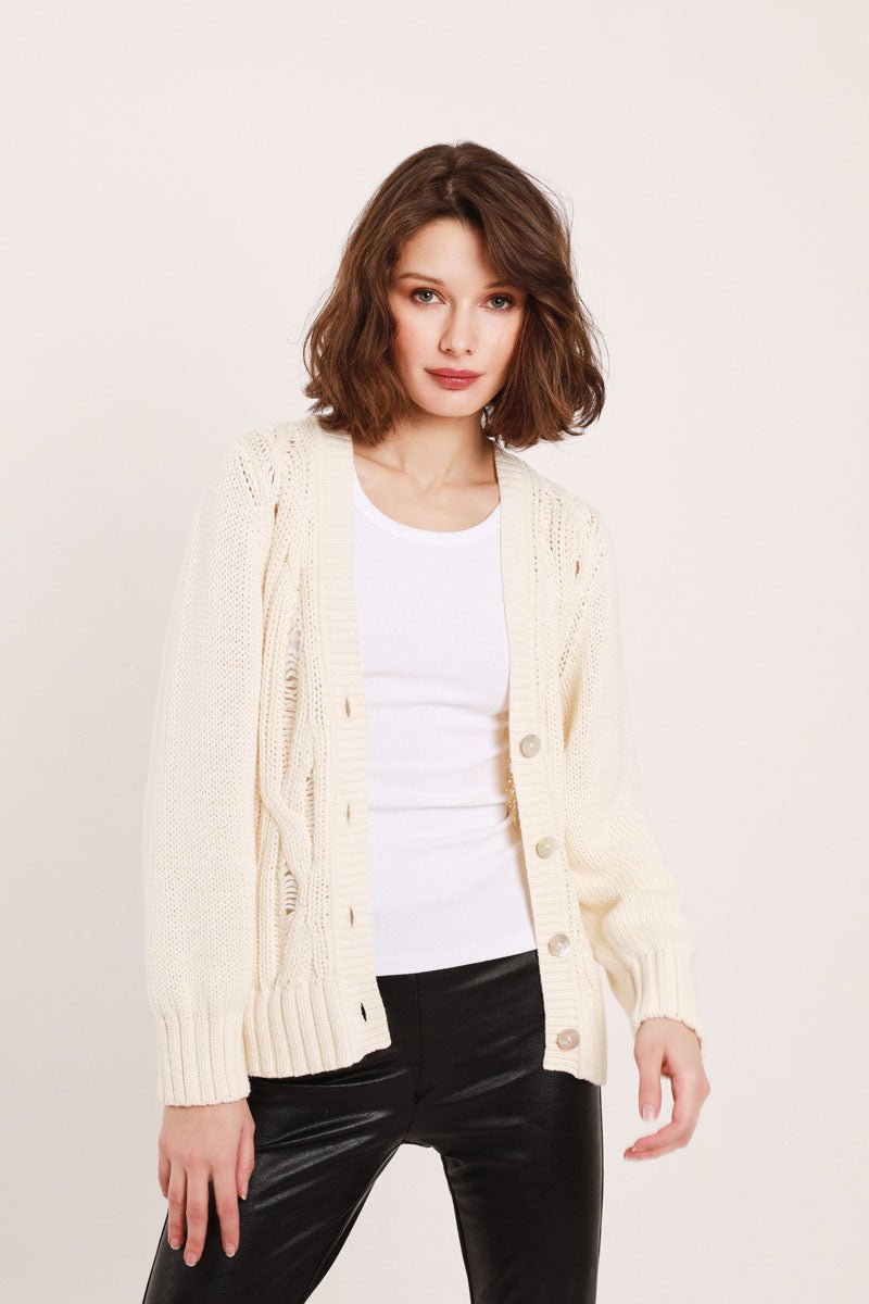 Aria Ladder Cable Cardigan - FELLER