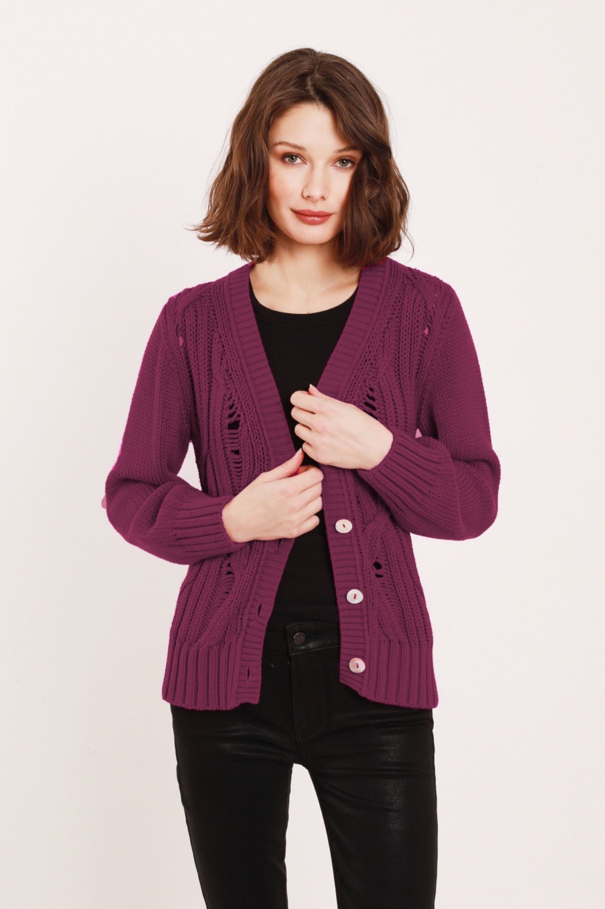 Aria Ladder Cable Cardigan - FELLER