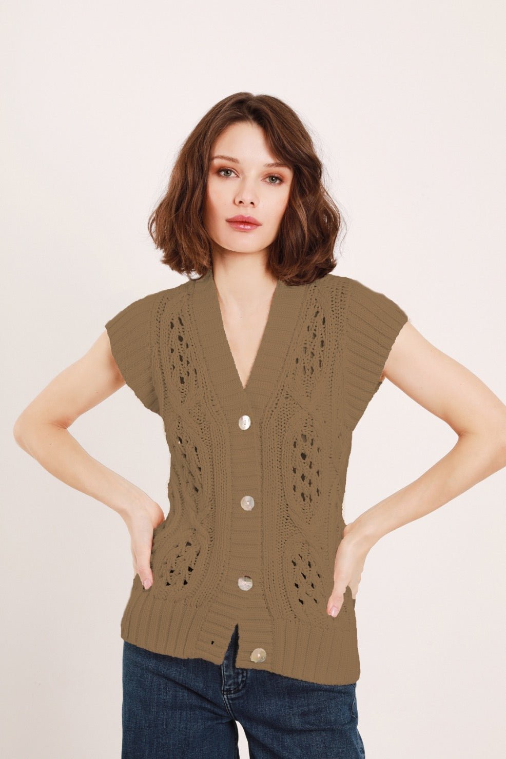 Elena Aran Cardigan Vest - FELLER