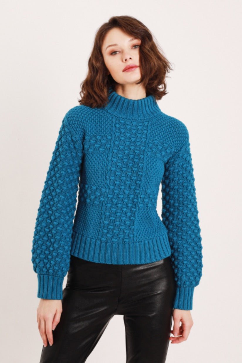 Ellie Aran Crop Turtleneck - FELLER