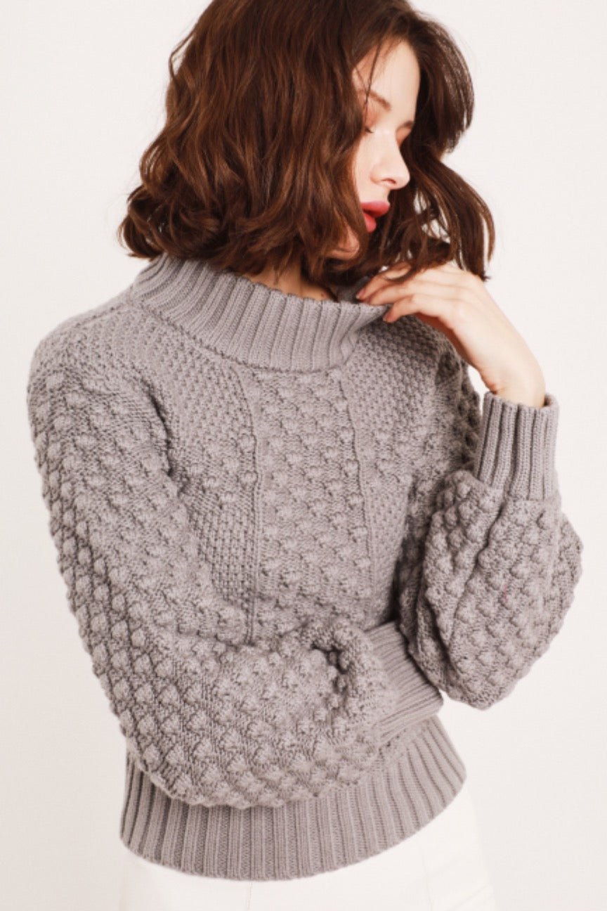 Ellie Aran Crop Turtleneck - FELLER