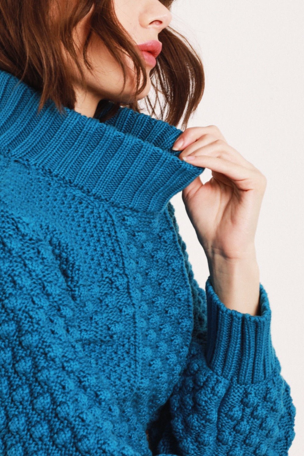 Ellie Aran Crop Turtleneck - FELLER