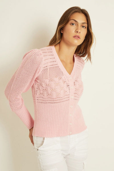 FELLER Sweaters Jacquie Puff Lace Cardigan