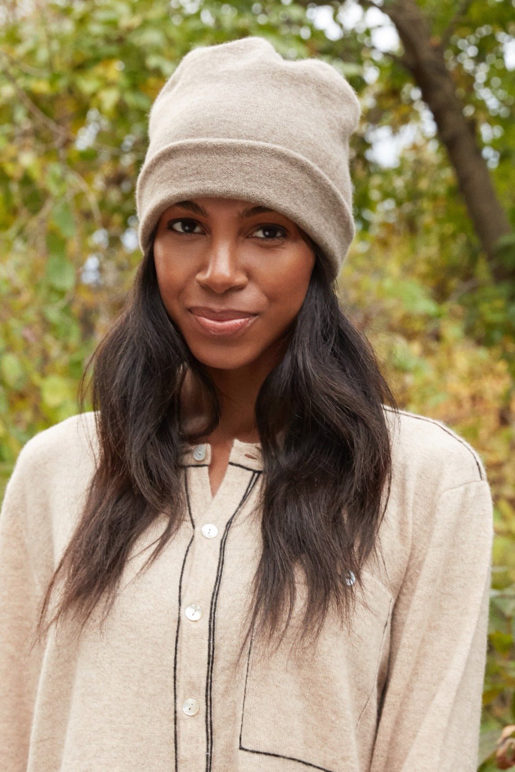 Highland Cashmere Solid Beanie Hat - FELLER