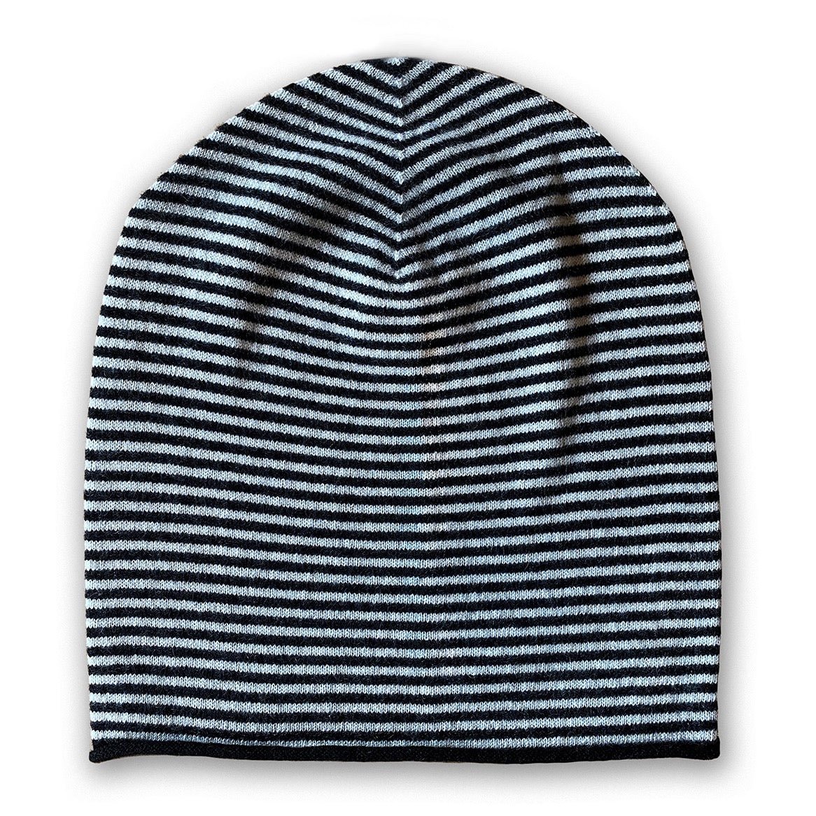 Highland Cashmere Striped Beanie Hat - FELLER