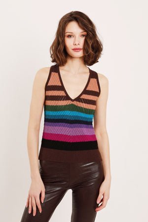 Nora Striped Rib Halter - FELLER