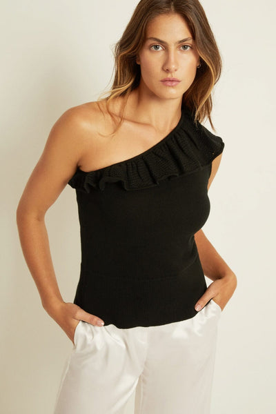 Odette Ruffle Shoulder Tank - FELLER