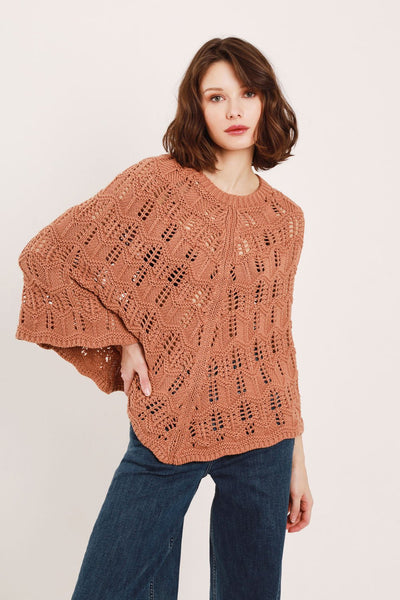 Ruby Zigzag Lace Poncho - FELLER